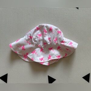 Jumping Beans|Baby toddler girl Pink Flamingo printed white Kids Sun Hat•••2-4T